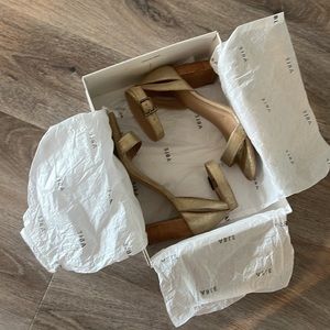 ABLE Elizabeth Heel in Gold Metallic